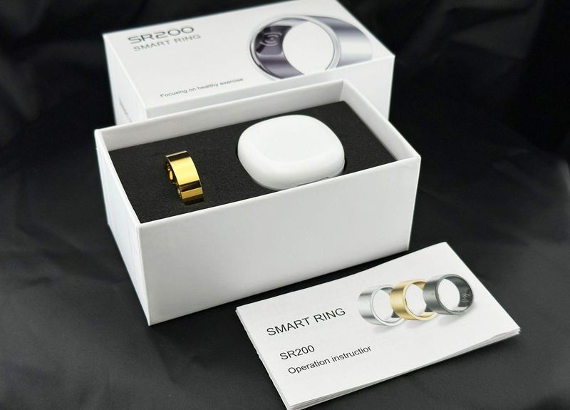 Populär gränsöverskridande SR200 smart ring, Bluetooth-ring, temperatur, puls, blodsyre, träning, sömnövervakning, trådlös laddning_voghion.com