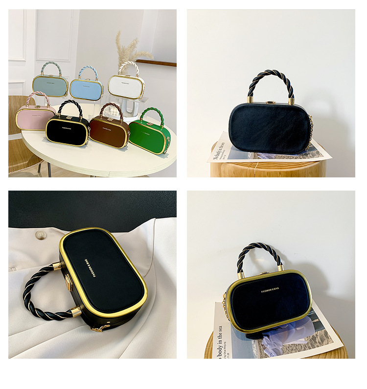 Borsa dal design di nicchia transfrontaliero Borsa da donna di nuova moda primavera semplice Borsa a mano con catena diagonale con una spalla_voghion.com