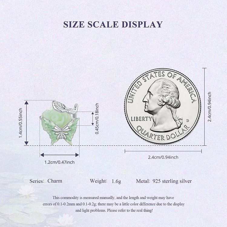 Rosen-Charm Sterlingsilber, BSC1107_voghion.com