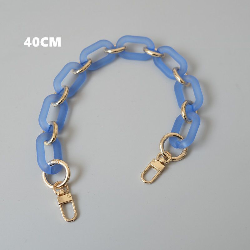 Damenmode Umhängetasche Zubehör Gemischtes Goldharz Dickes Acryl Matt Transparent Kette_voghion.com