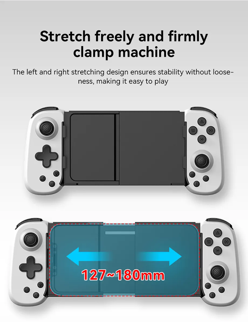 Yo D7 Portable LED Wireless Joystick Stretch Gamepad Switch PC Android IOS BT Game Controller For Mobile Phone_voghion.com