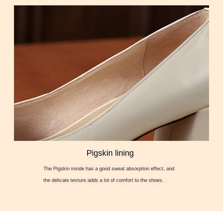 Scarpe singole in pelle di vacchetta, piccole scarpe in pelle con tacco medio primaverile, scarpe in pelle da donna con tacco largo in stile britannico, scarpe da donna a blocchi di colore_voghion.com