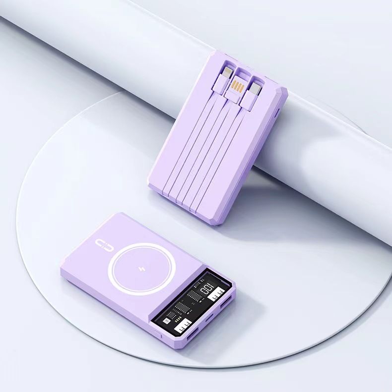LCD Ekranlı Manyetik Kablosuz Power Bank - 10000mAh Hızlı Şarj ve Taşınabilir iPhone İçin_voghion.com