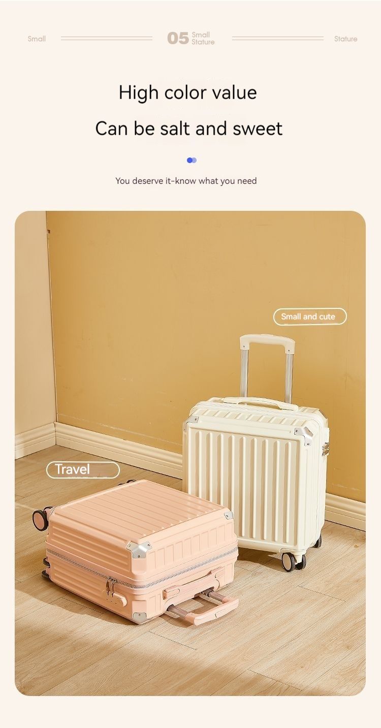 Valigia da donna piccola mini boarding box 18" valigia in pelle Travel code box piccolo trolley leggero box 20"_voghion.com