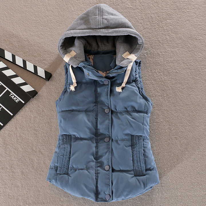 Gilet invernale da donna in cotone corto e caldo_voghion.com