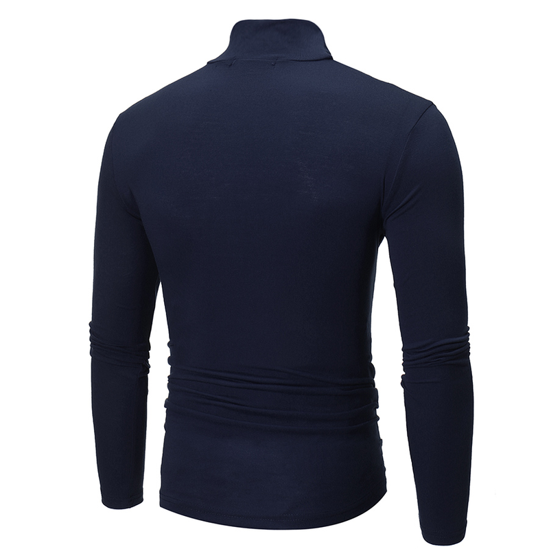 Männer Effenfaarweg Rollkragen T-Shirt Fir Männer Hierscht Fréijoer Casual Laangärm Basis Bottoming Hemd Fir Männer Slim-Fit Tops_voghion.com