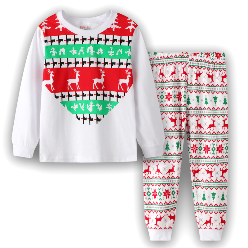 Conjunto de Navidad Niños de 2 a 7 años Ropa de hogar Ropa informal para niños_voghion.com