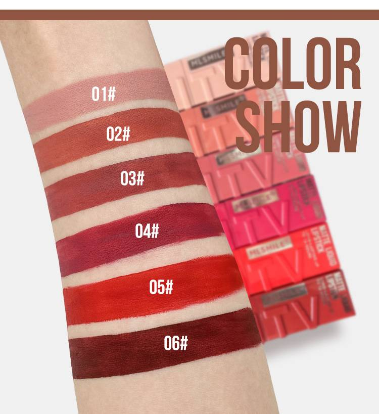 Antihaft-Becher, mattes Lippenglasur, Lipgloss, der nicht leicht verblasst, flüssiger, langanhaltender Lippenstift, Make-up-Explosion_voghion.com