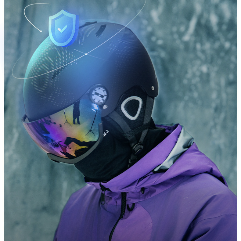 Nieuwe geïntegreerde sneeuwspiegel skihelm voor mannen en vrouwen volwassenen constante temperatuur warme sneeuwhelm_voghion.com