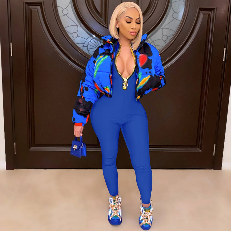 Women's Bodycon One-piece Jumpsuit Long Sleeved Big Zipper Female Casual Sport Workout Skinny Activity Wear Overalls Tops_voghion.com