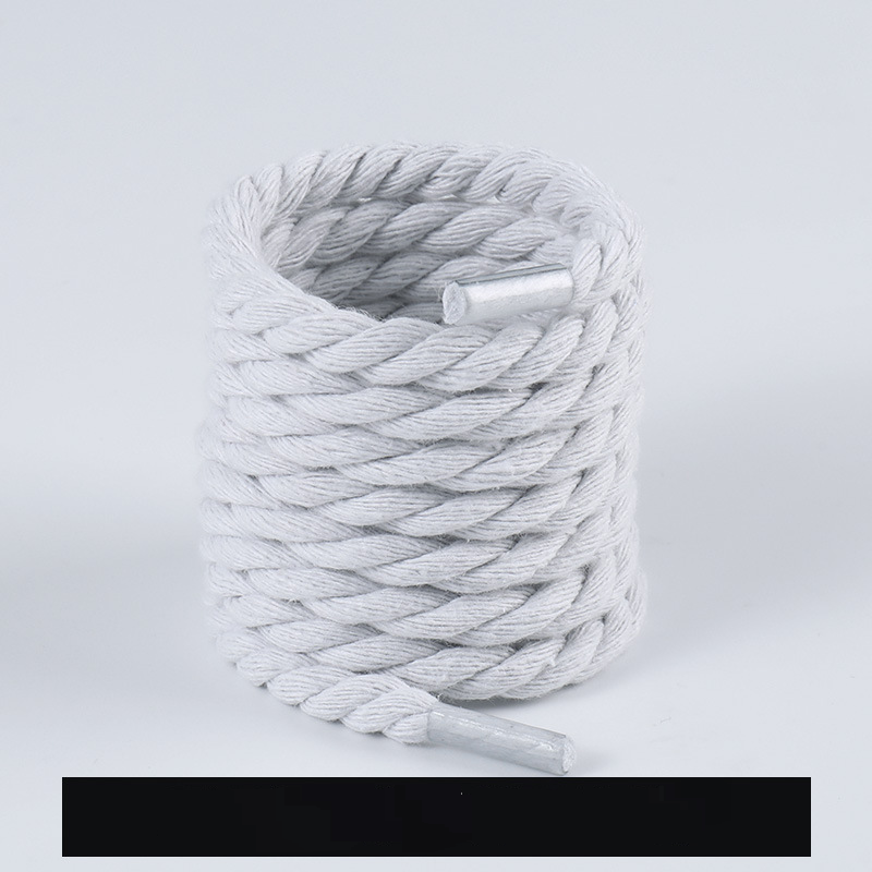 Schoenaccessoires touwveters dik rond zwart krijger zwart poeder beige 8mm schoenveter touw een paar_voghion.com