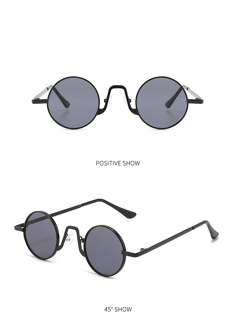 Unisex Prince Mirror Steampunk Retro Kleine runde Sonnenbrille Kleine Sonnenbrille mit kleinem Rahmen_voghion.com