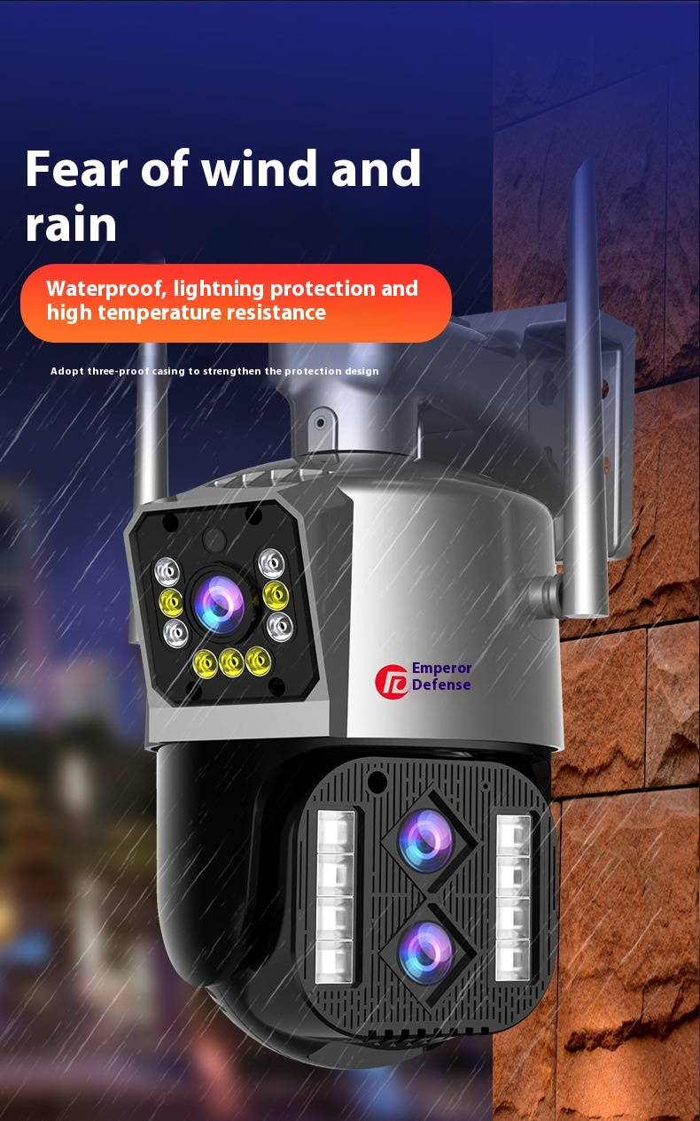 IPC360 Pro Dual-Lens Security Camera - 2K HD Panoramic View, IP66 Waterproof, Smart Motion Detection & Color Night Vision_voghion.com