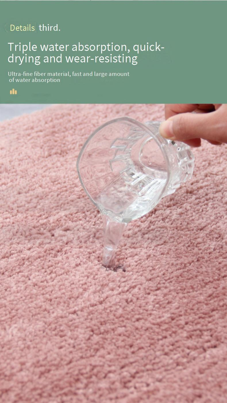 Alfombrilla de baño AquaGrip de color liso: superabsorbente y antideslizante para baño, dormitorio y entrada._voghion.com