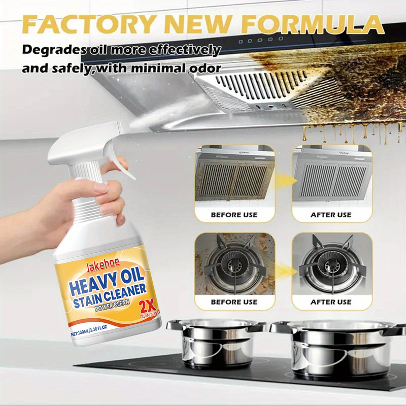 Spray detergente per grassi da cucina ad alta resistenza, detergente per grassi ad alta resistenza, smacchiatore per cappe, fornelli e utensili da cucina_voghion.com