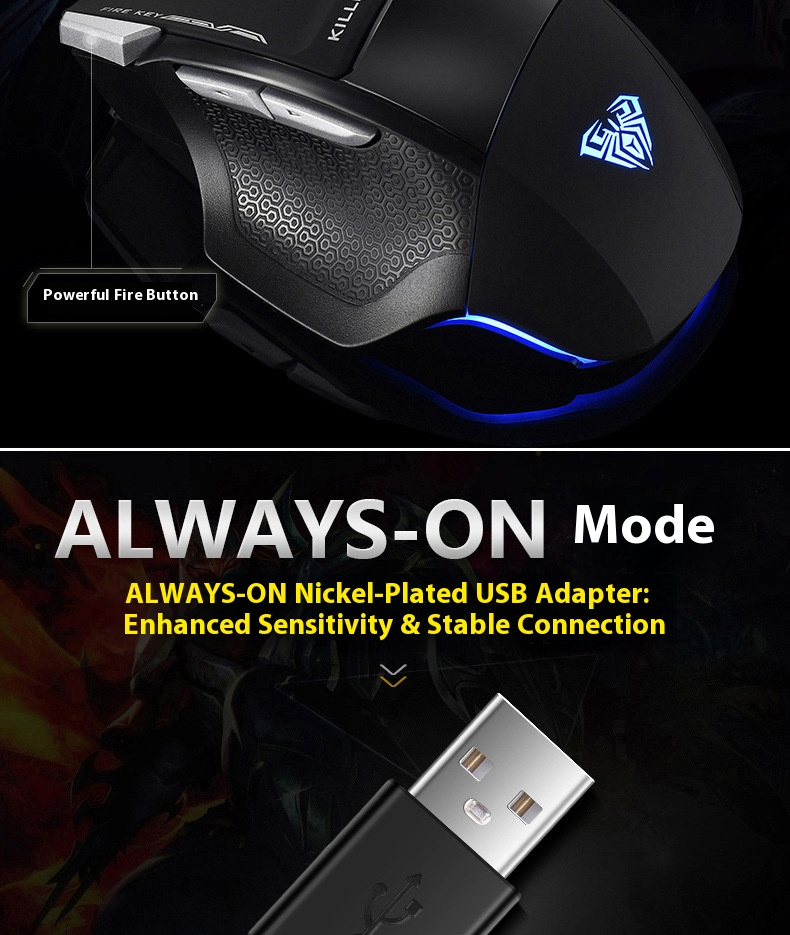 S12 Kabelgebundene Gaming-Maus – 2000 DPI, 6 Tasten, 4-Wege-Scrollrad, ergonomisches Design für PC-Gamer (Schwarz/Weiß)_voghion.com