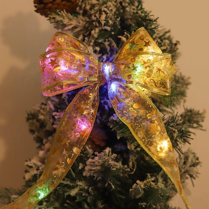 Elegante cadena de luces LED para decorar el árbol de Navidad. Funciona con pilas, opciones de color cálido/blanco, longitudes de 3 m, 5 m y 10 m._voghion.com