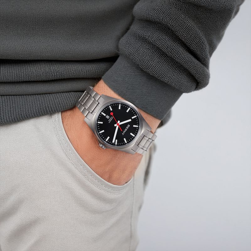 Orologi automatici in titanio BERNY da uomo, impermeabili fino a 10 ATM, analogici, meccanici, con data, super luminosi, in cristallo di zaffiro, orologio da polso minimalista_voghion.com