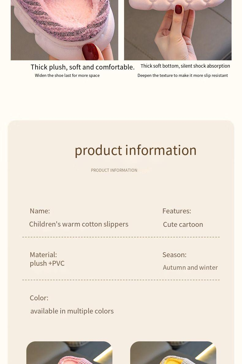 Pantufas de inverno infantis com forro de pelúcia - Pantufas aconchegantes com estampa de animais para meninos e meninas (coelho rosa, capivara, dinossauro verde, pato cinza)_voghion.com