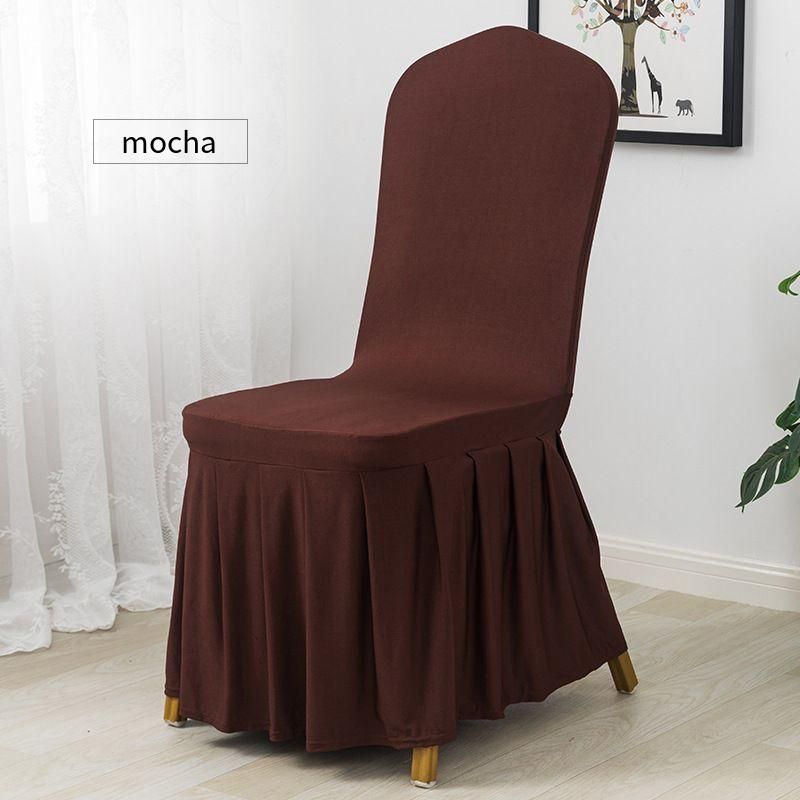 Coprisedie elastiche – Misura universale per banchetti, hotel e sala da pranzo (antipiega, antiscivolo, design moderno a pieghe)_voghion.com