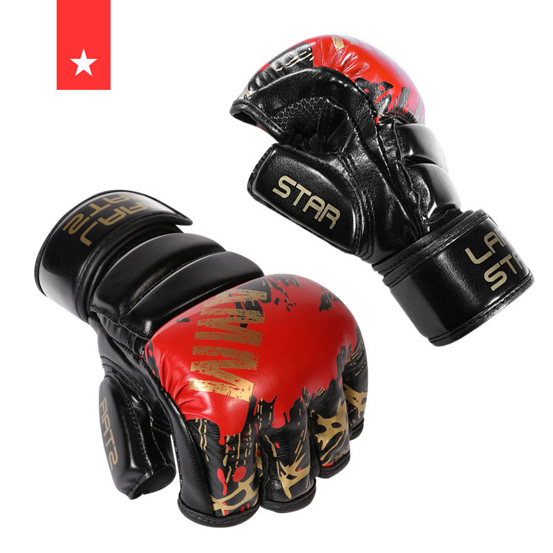 Rękawice bokserskie Laura Star dla dorosłych, półpalczaste, Sanda Fighting MMA, trening na worku bokserskim dla mężczyzn i kobiet_voghion.com