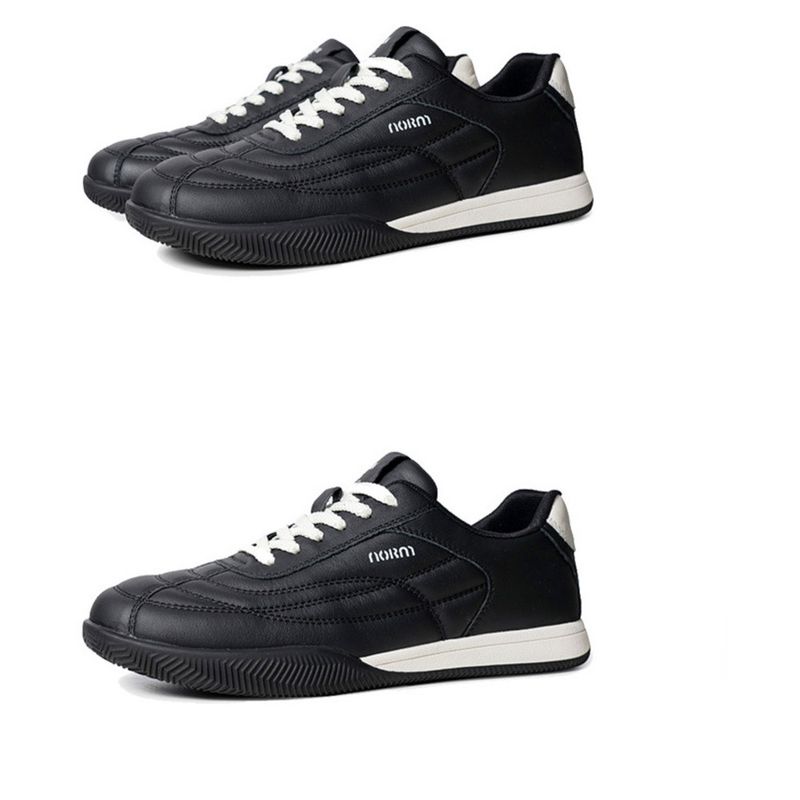Fall/Winter 2025 New Arrival White Full-Leather Men's Casual Shoes Stylish And Versatile Sneakers_voghion.com