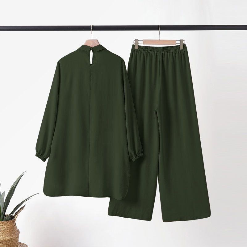 Kadın Giyim Yeni Müslüman Kadın Giyim Moda Bol Günlük İki Parça Takım Elbise_voghion.com