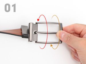 Herrengürtel, Leder, Wendegürtel für Herren, Anzughosen, Golf, 1 3/8 Zoll_voghion.com