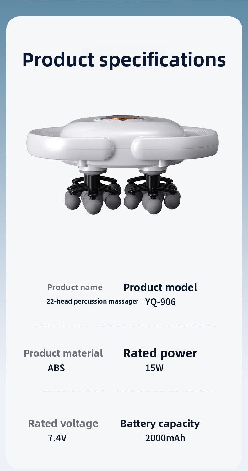 New 6-Head Muscle Relaxation Massage Device Vibration Neck Soft Head Fascia Gun Sports Student Special Edition_voghion.com