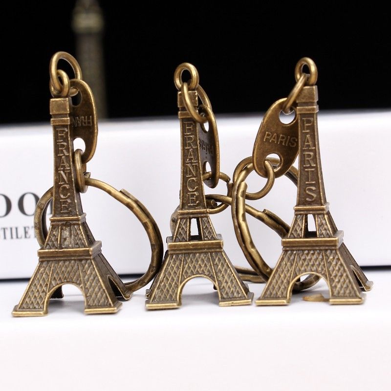 Zakka Portachiavi vintage con ciondolo a forma di torre Torre Eiffel di Parigi, piccolo regalo_voghion.com