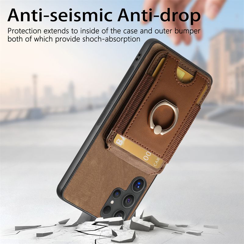 Custodia in pelle con slot per carte di credito e portafoglio magnetico staccabile per Samsung S23 S21 FE S25 S24 S22 Ultra Plus A16 A06 A36 A56 A55 A35_voghion.com