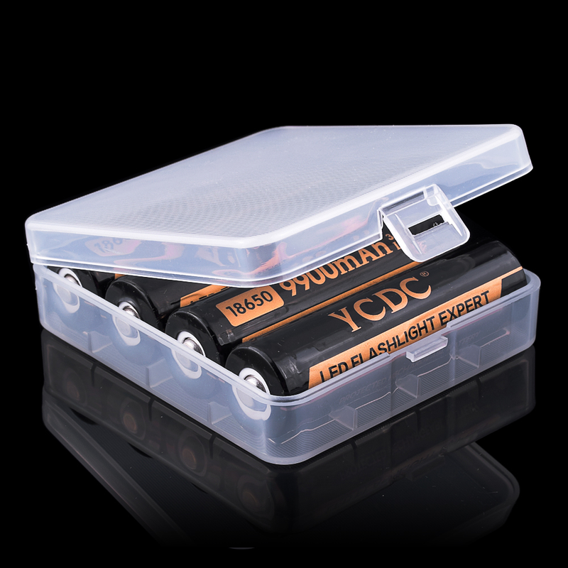 YCDC 50x For 18650 Rechargeable Battery Storage Box Cover Cells Hard Plastic Case Lithium Batteries Accumulator Hard Bag_voghion.com