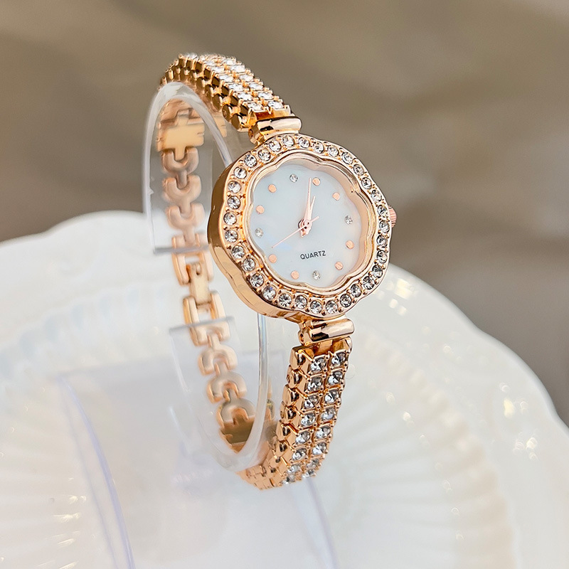 Nei Beimu Face Quartz Gold Set mat Diamanten Full Sky Star Light Luxus Damen Auer fir kleng Leit, Batch_voghion.com