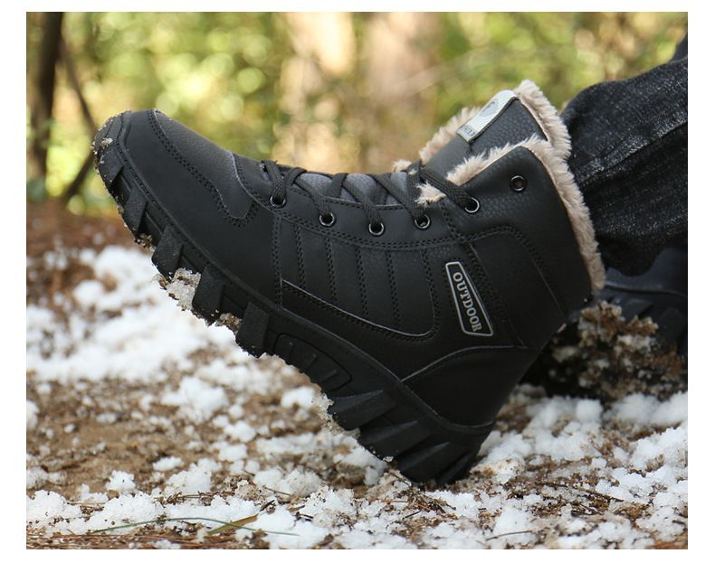 Stivali da neve alti da esterno per uomo e donna, invernali, più velluto spesso, impermeabili, antiscivolo, antifreddo_voghion.com