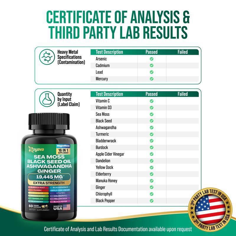 2 Pieces Packed Together Hot-selling Seaweed Capsules SEA MSS CAPSULES 60 Pieces Cross-border Export In Stock Immediate Dispatch_voghion.com