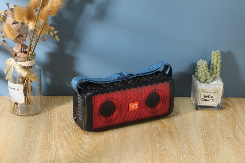 Nuevo Altavoz Bluetooth TG345 para exteriores, luz LED colorida, Radio, tarjeta de inserción, caja, transmisión, Subwoofer_voghion.com