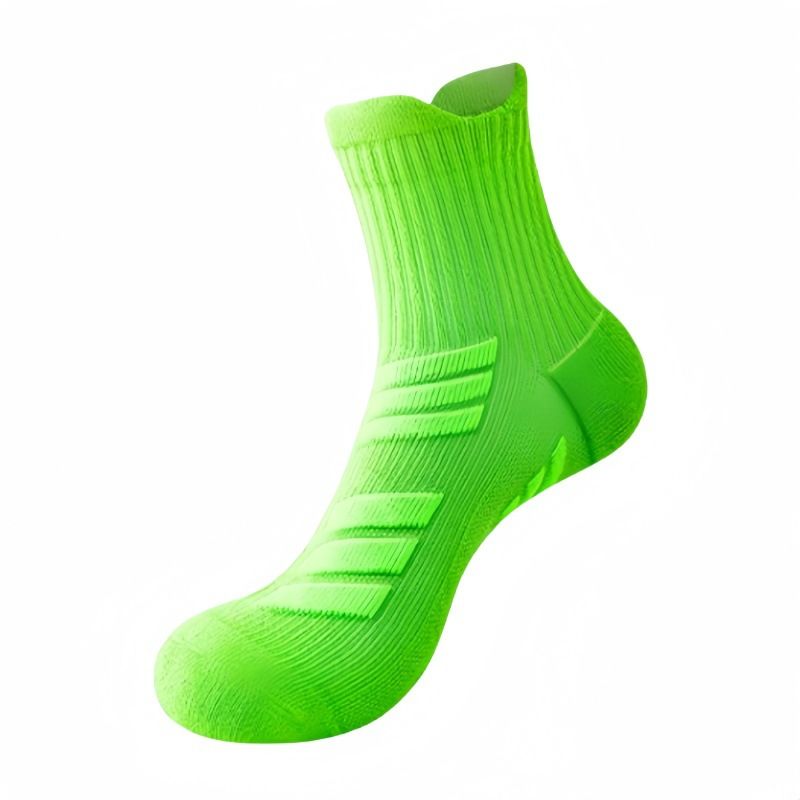 Running Socks Men's Medium Tube Autumn And Winter Deodorant Thickened Towel Bottom Professional Marathon Solid Color Sports Socks Non-slip Socks_voghion.com