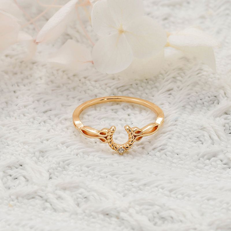 Aget * Nuovo versatile anello in argento con pizzo cavo a ferro di cavallo portafortuna_voghion.com