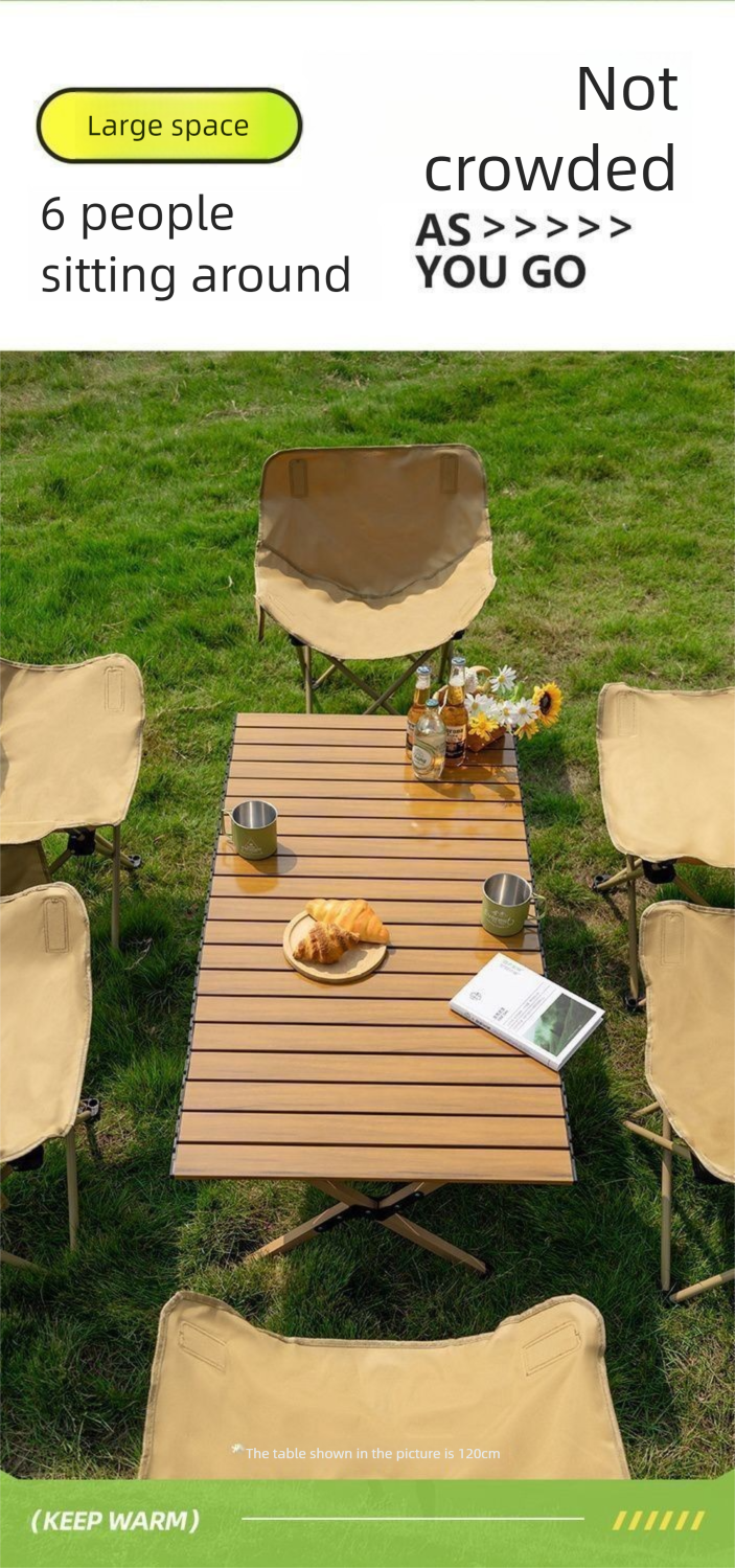 Outdoor Folding Egg Roll Table And Chairs Multi-Functional Household Full Set Durable New Lazy Portable Camping Picnic_voghion.com