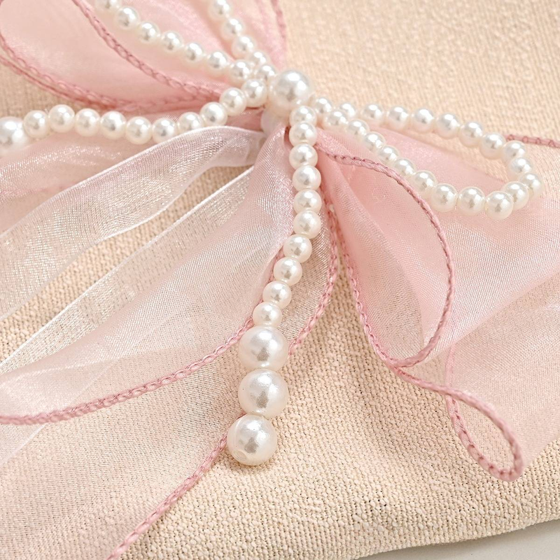 Curtain Decorative Accessories Pearl Bow Tieback For Curtains Elegant Sheer Voile Holder Decorative Window Scarf Clip With Crystal Beads_voghion.com