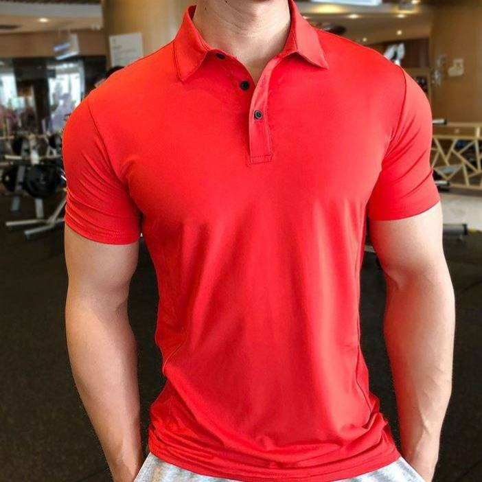 Men's Clothing Quick Drying Sports Shirt Short Sleeved Tight Shirt Muscle Fitness Tops Brothers Personal Trainer Work Clothes_voghion.com