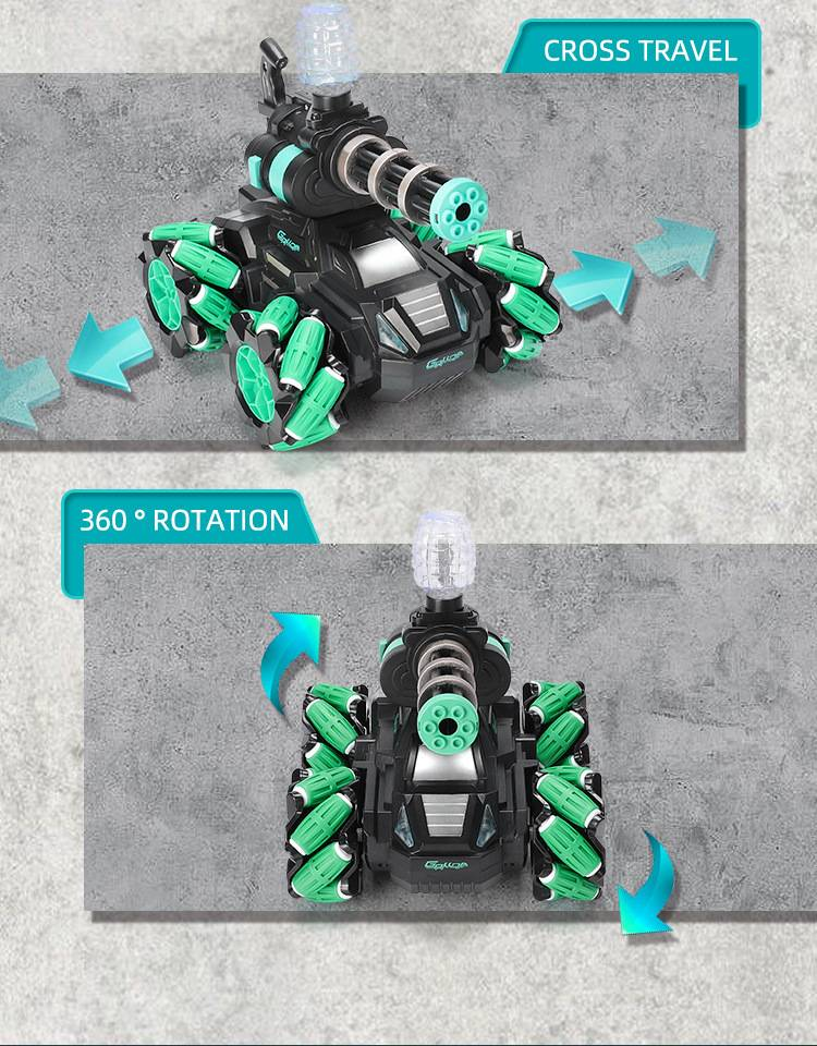 Gesture-sensing Handle Remote-controlled Tank – A Remote-controlled Vehicle With Music, Spray And Light Effects, A Tank Toy Car For Children_voghion.com