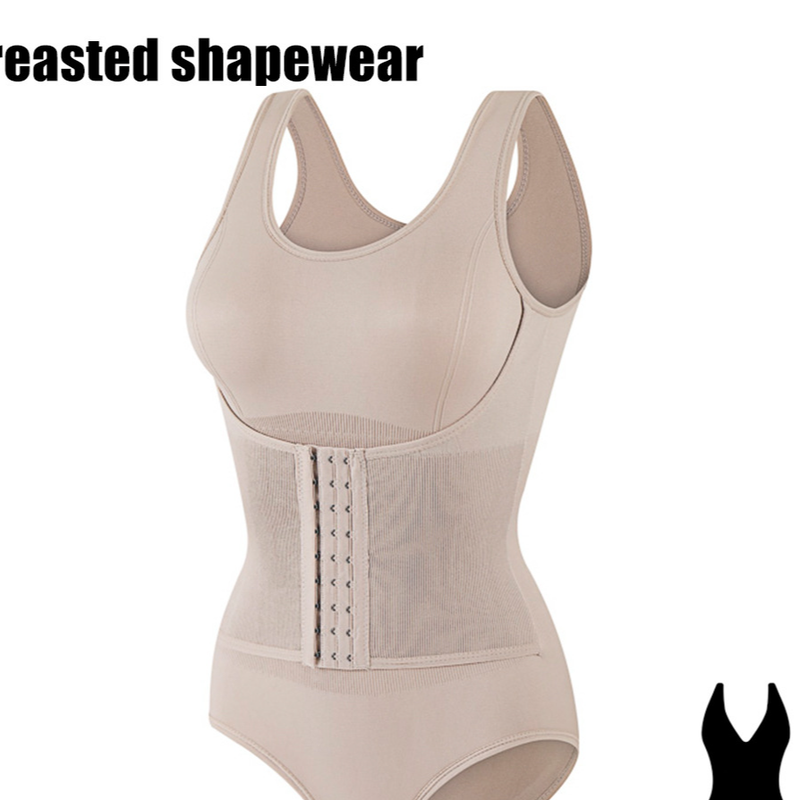 Plus Size Seamless Shapewear Bodysuit With Hook Closure – Tummy Control Butt Lift High-Waisted Slimming Underwear For Women_voghion.com