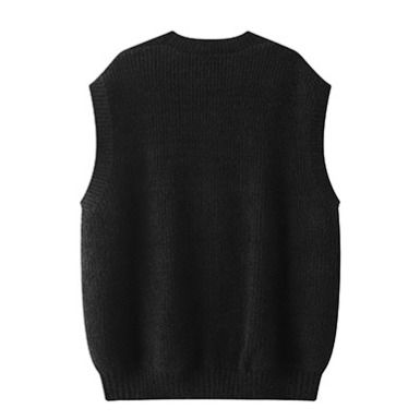 Ärmellose Strickweste mit V-Ausschnitt für Herren – Atmungsaktiver Jacquard-Pullover in minimalistischen Farben_voghion.com