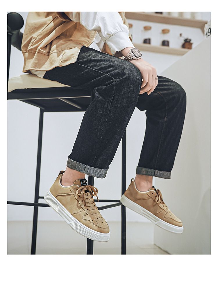 Neue Saison 2025: Oversized Herren-Skateschuhe, einfarbig, mit weicher Sohle, sportlich-lässig._voghion.com