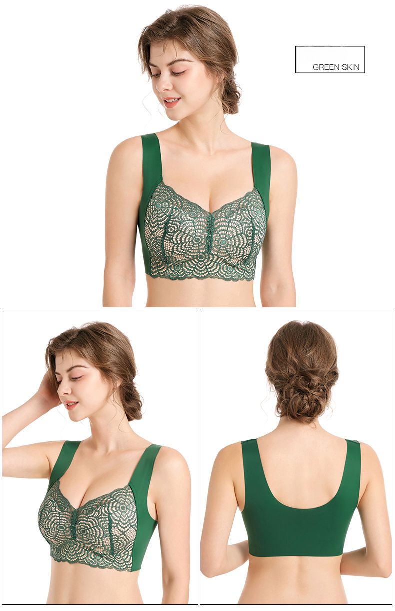 Large Size And Comfortable Choice: Lace Underwire Bra, Vest Style To Assist In Sports And Sleep--52/120D_voghion.com