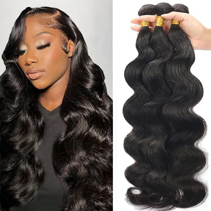 Extensions de cheveux brésiliens ondulés de 30 à 32 pouces pour femmes_voghion.com