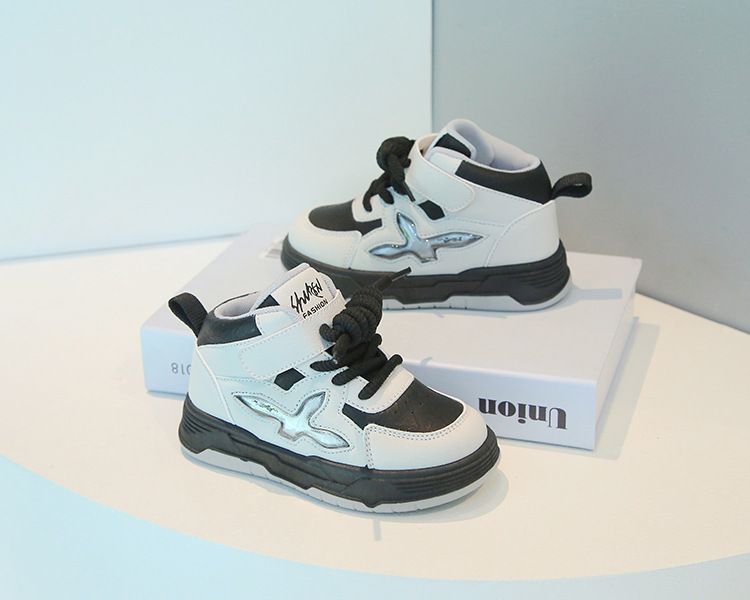 XUANMU Nieuwe kindersneakers lente/herfst jongens antislip hoge hulp casual board schoenen meisjes lichtgewicht comfortabele zachte zool flats XF0004_voghion.com