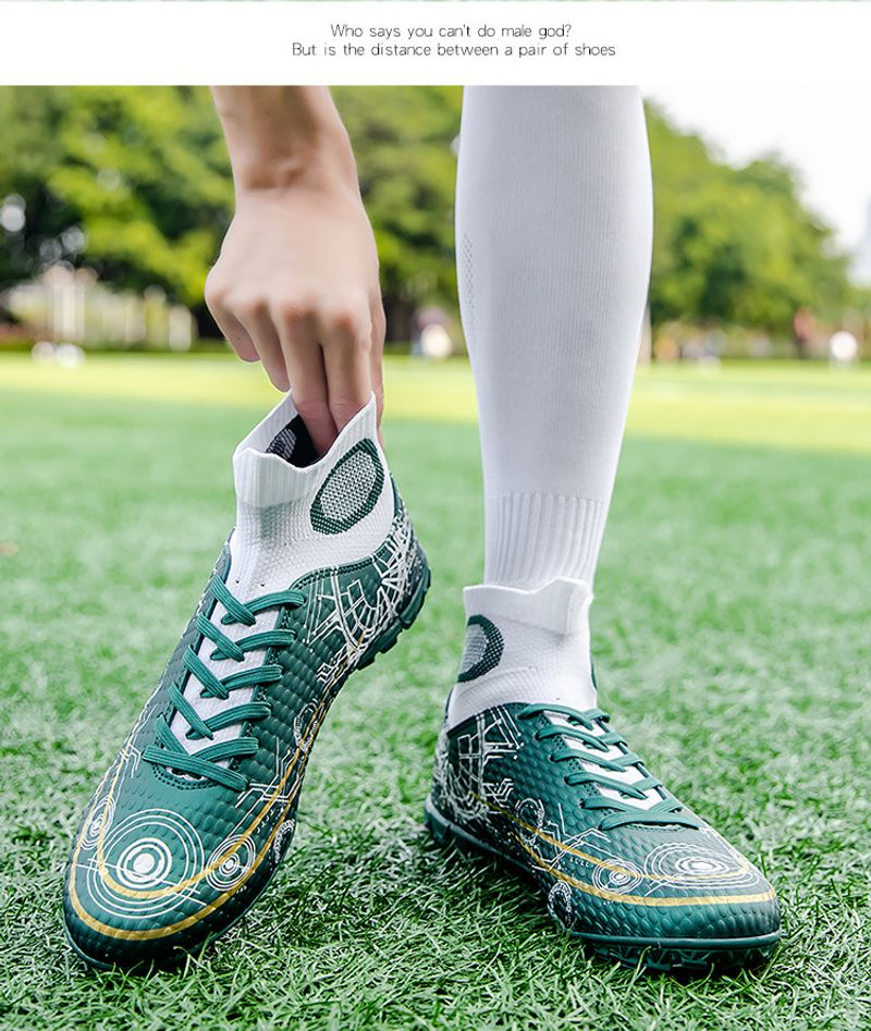 2023 nuevo FGTF transfronterizo para hombres transpirable alto-top frito uñas largas uñas rotas fútbol césped entrenamiento zapatos_voghion.com
