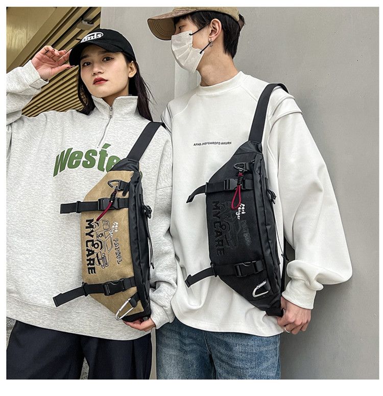 Multifunctional Canvas Outdoor Waterproof Parka Chest Bag_voghion.com